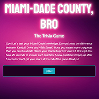 Miami-Dade Trivia Game